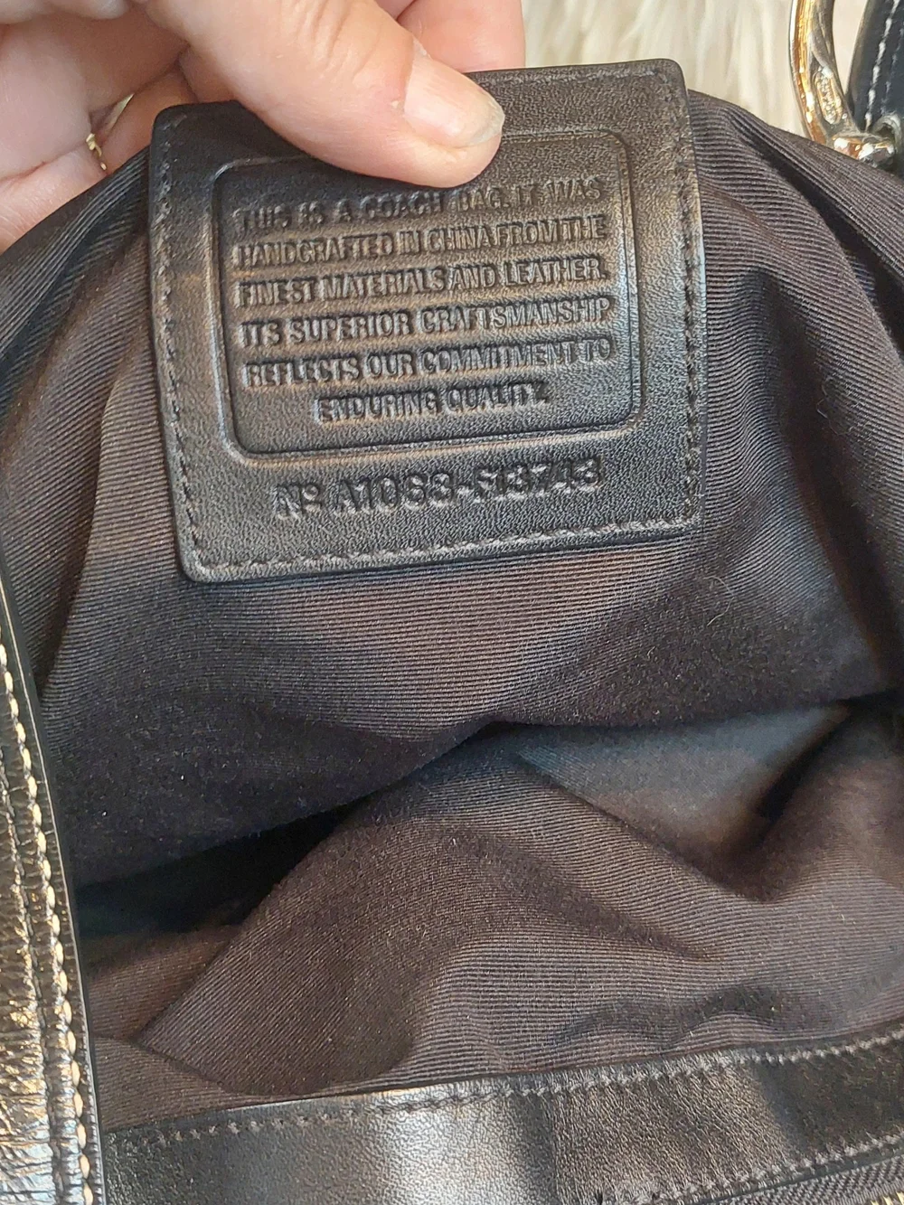 COACH Pristine Y2K Soho Pleated Large Signature Tote Bag Black Grey F13743 2010